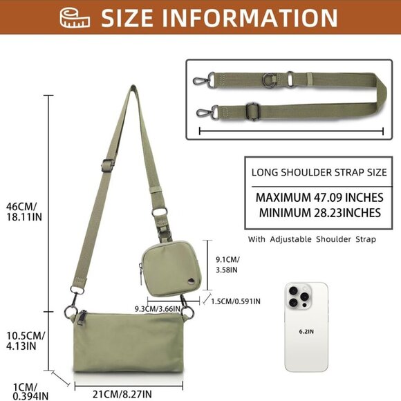 Compact Waterproof Crossbody Bag for Women – Adjustable Strap and Stylish Design - Picture 3 of 7